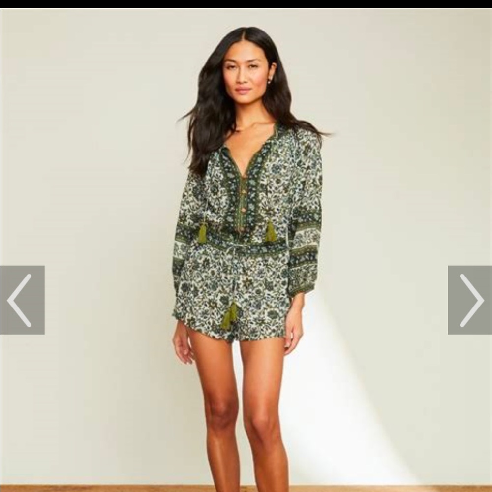 Veronica Beard Green Romper size mediumm